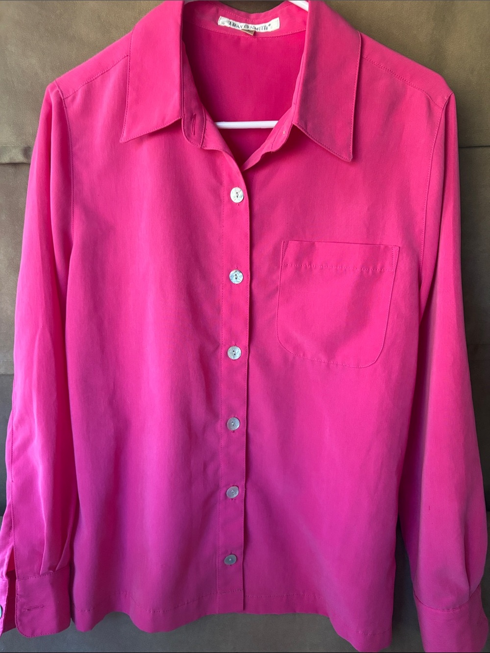 TravelSmith Vibrant Hot Pink Blouse